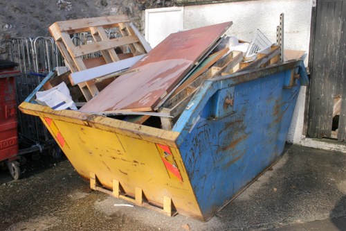 Residents participating in waste recycling in Hoxton